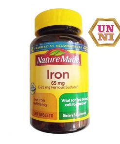 Shop unni bán lẻ viên uốn bổ máu nature made iron 65mg