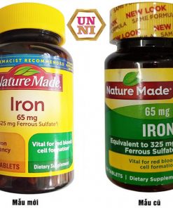 Shop unni bán lẻ viên uốn bổ máu nature made iron 65mg
